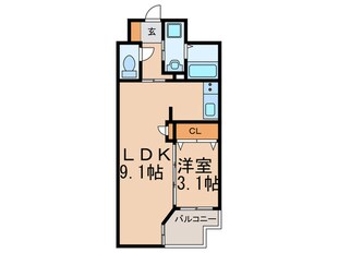 ロールベール博多駅前の物件間取画像